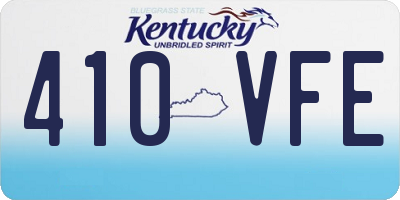 KY license plate 410VFE