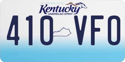 KY license plate 410VFO