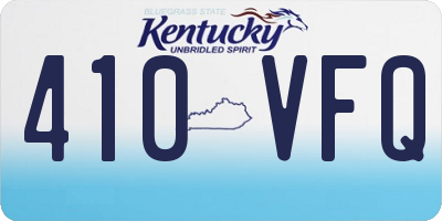 KY license plate 410VFQ