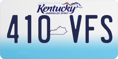 KY license plate 410VFS