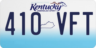 KY license plate 410VFT