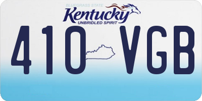 KY license plate 410VGB