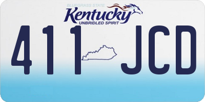 KY license plate 411JCD