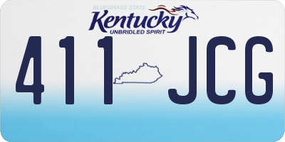 KY license plate 411JCG