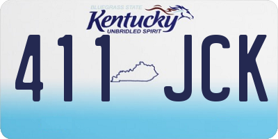 KY license plate 411JCK