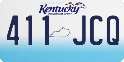 KY license plate 411JCQ