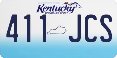 KY license plate 411JCS