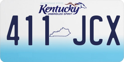 KY license plate 411JCX