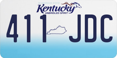 KY license plate 411JDC