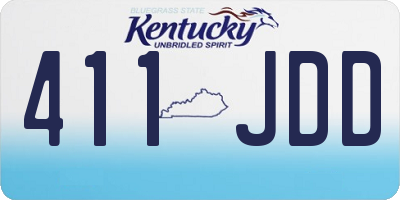 KY license plate 411JDD