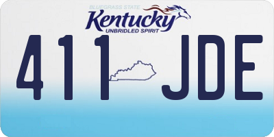 KY license plate 411JDE