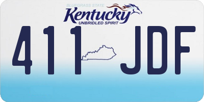 KY license plate 411JDF