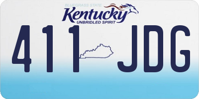 KY license plate 411JDG