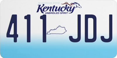 KY license plate 411JDJ