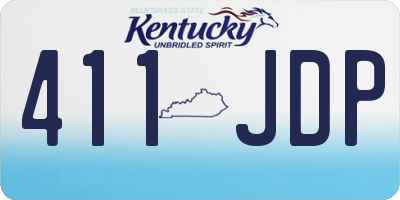 KY license plate 411JDP