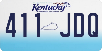 KY license plate 411JDQ