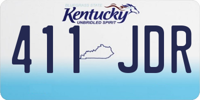 KY license plate 411JDR