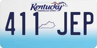 KY license plate 411JEP