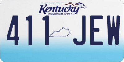 KY license plate 411JEW