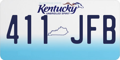 KY license plate 411JFB