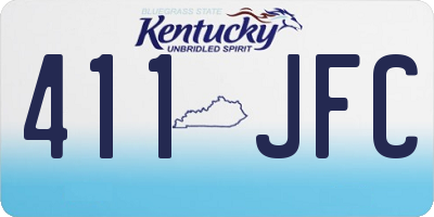 KY license plate 411JFC