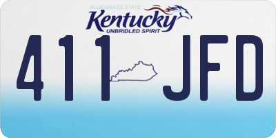 KY license plate 411JFD