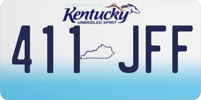 KY license plate 411JFF