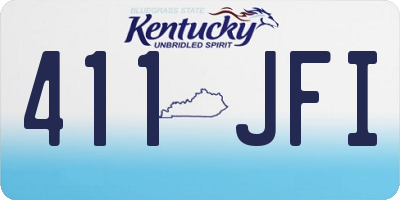 KY license plate 411JFI
