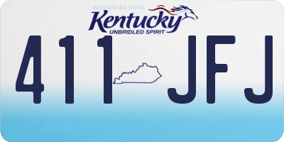 KY license plate 411JFJ