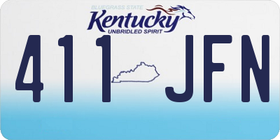 KY license plate 411JFN