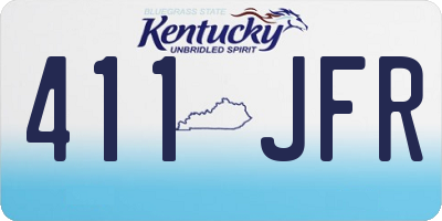 KY license plate 411JFR