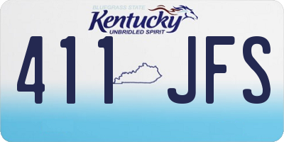 KY license plate 411JFS