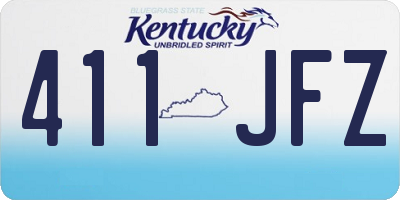 KY license plate 411JFZ