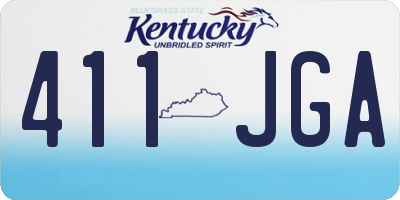 KY license plate 411JGA