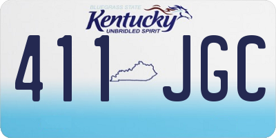KY license plate 411JGC