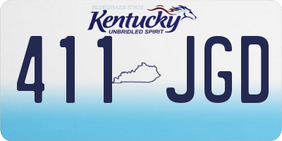 KY license plate 411JGD