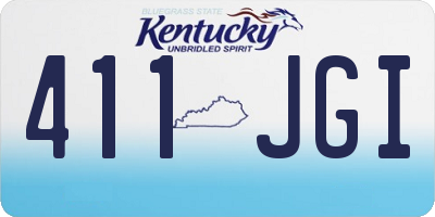 KY license plate 411JGI