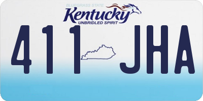 KY license plate 411JHA