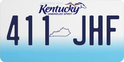 KY license plate 411JHF