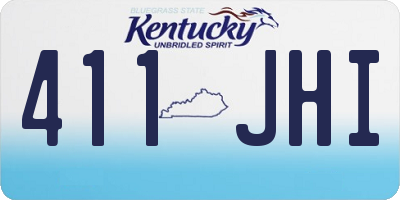 KY license plate 411JHI
