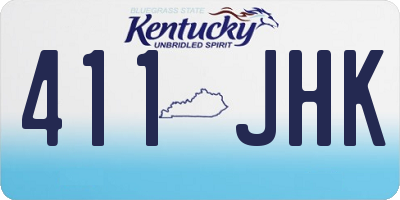 KY license plate 411JHK