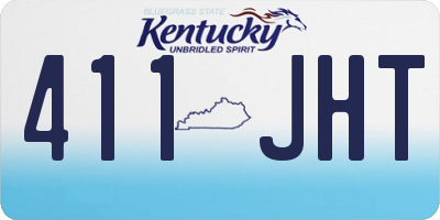 KY license plate 411JHT