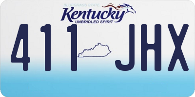 KY license plate 411JHX
