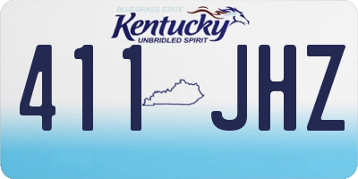 KY license plate 411JHZ