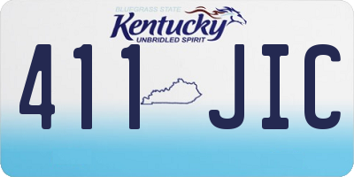 KY license plate 411JIC