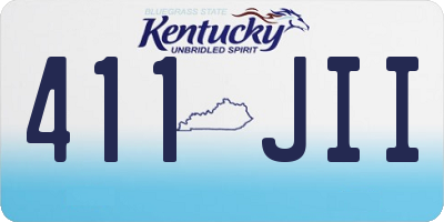 KY license plate 411JII