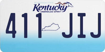 KY license plate 411JIJ