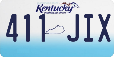 KY license plate 411JIX