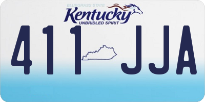 KY license plate 411JJA