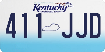 KY license plate 411JJD